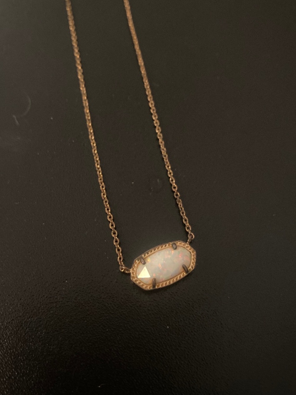Kendra Scott Elisa Rose Gold Opal Pendant Necklace